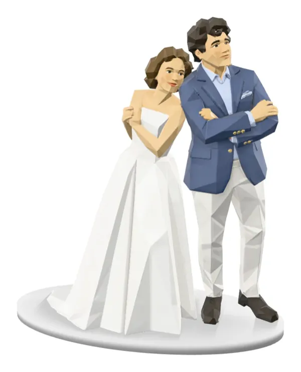 3D náhled figurky: Agnes & Puf, Původní póza. Jejich volba