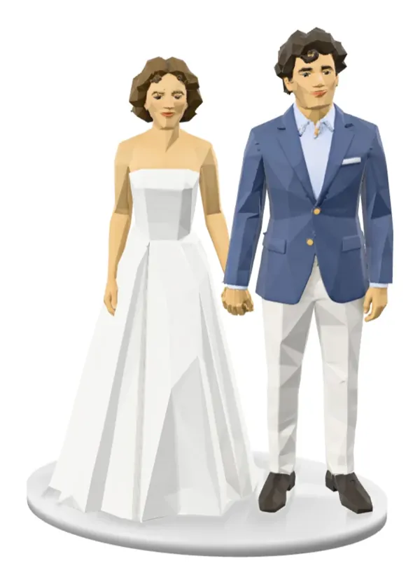 3D náhled figurky: Agnes & Puf, Držení za ruce