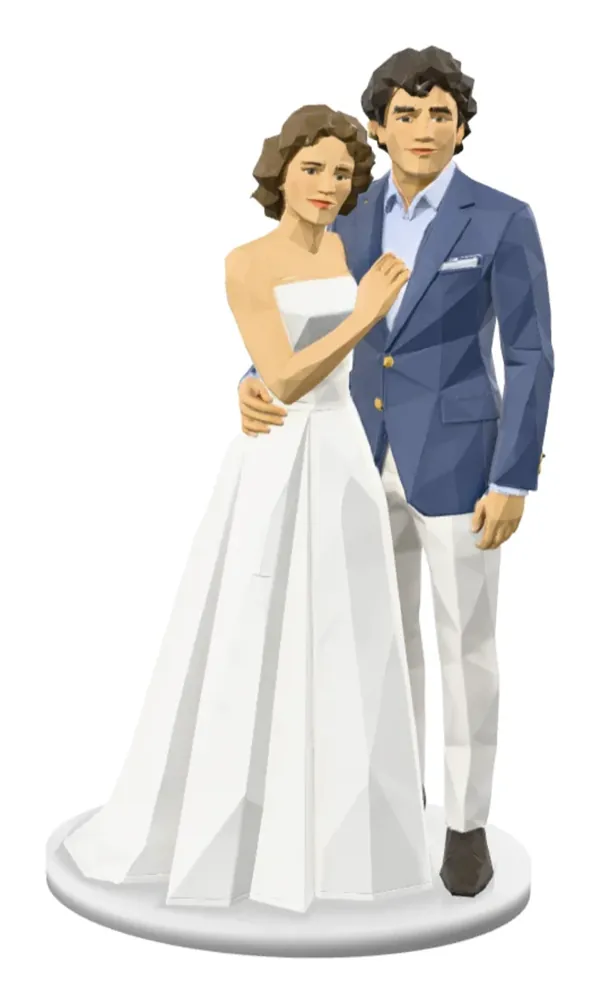 3D náhled figurky: Agnes & Puf, Objetí z boku