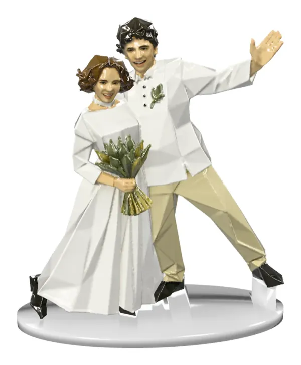 3D náhled figurky: Jan & Agnes, Původní póza