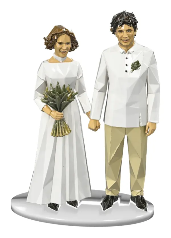 3D náhled figurky: Jan & Agnes, Držení za ruce