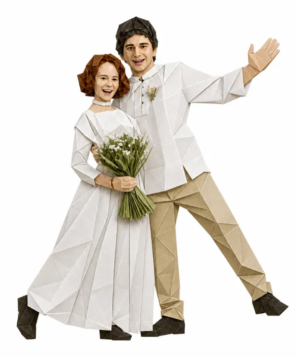 2D náhled: Jan & Agnes ve stylu Origami styl. Jejich volba