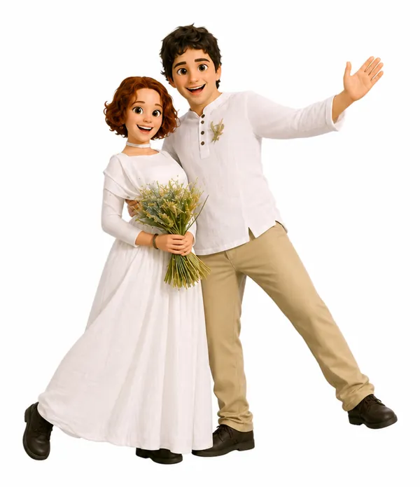2D náhled: Jan & Agnes ve stylu 3D animace