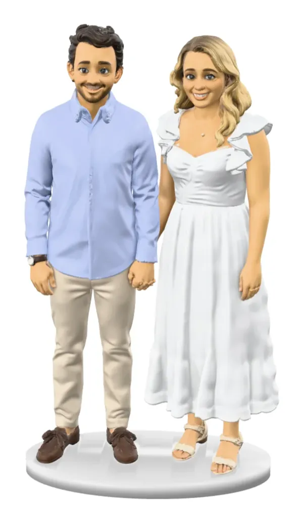 3D náhled figurky: Jennifer & Christopher, Držení za ruce