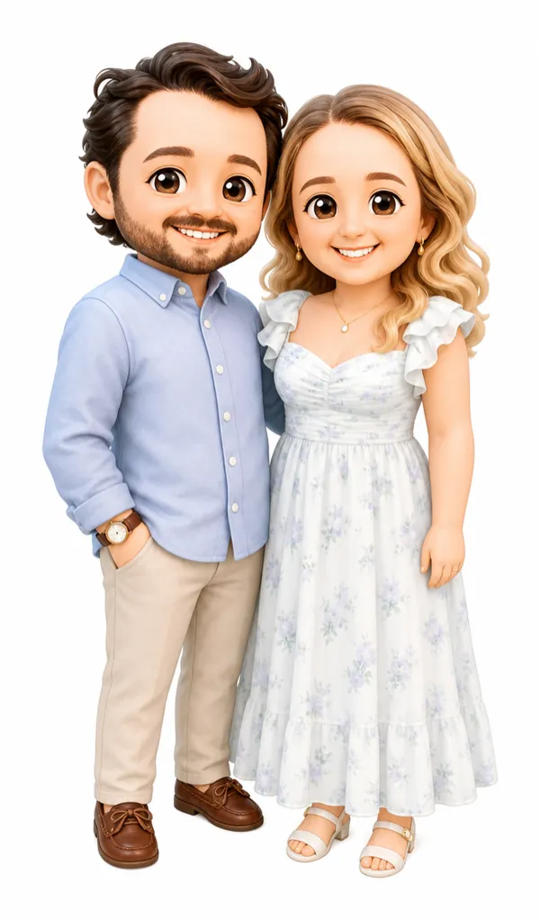 2D náhled: Jennifer & Christopher ve stylu Chibi styl