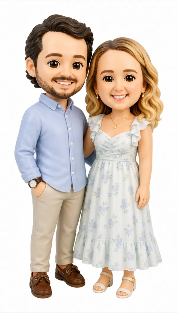 2D náhled: Jennifer & Christopher ve stylu Kývací hlava