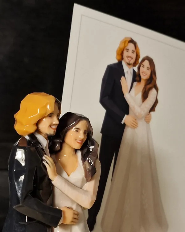 Vytištěná figurka: Lauren & Aidan, na naší fotce