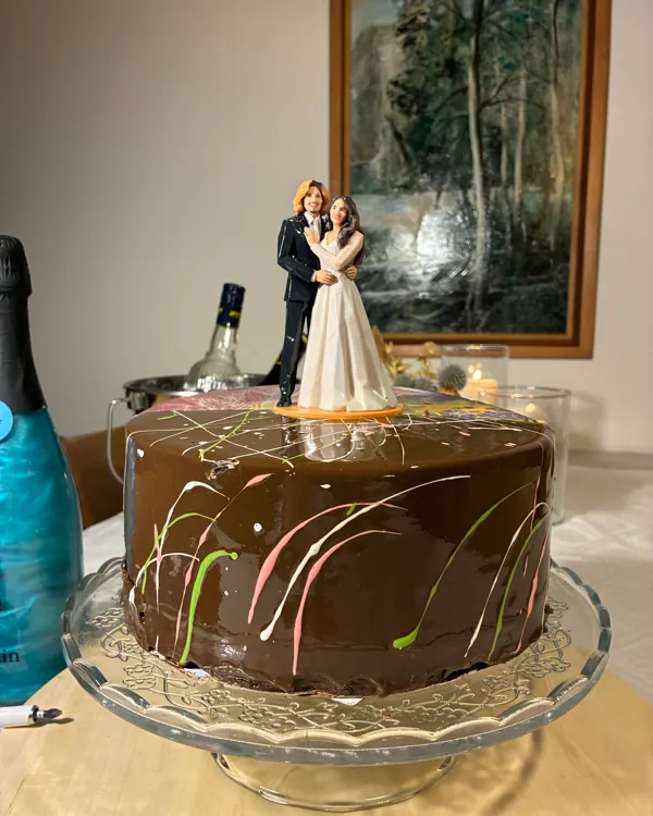 Vytištěná figurka: Lauren & Aidan, na našem ukázkovém dortu