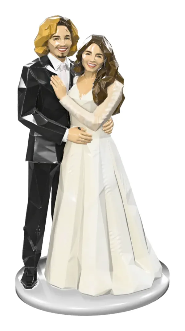 3D náhled figurky: Lauren & Aidan, Objetí z boku. Jejich volba