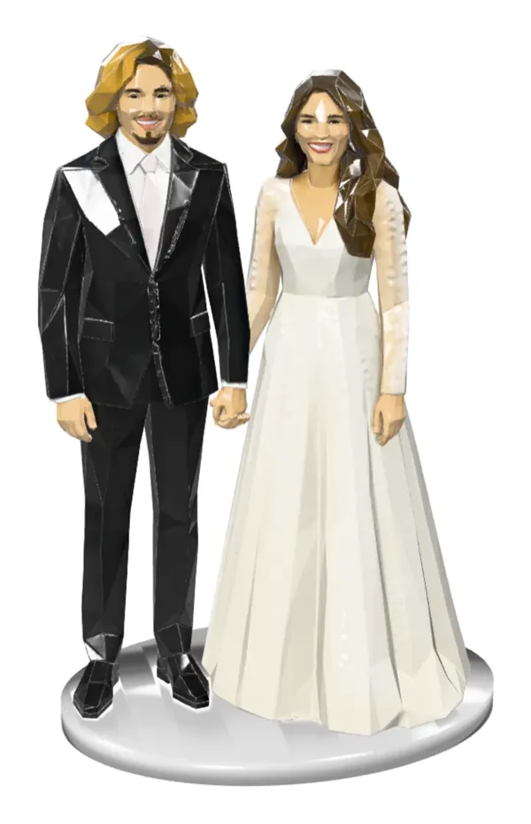3D náhled figurky: Lauren & Aidan, Držení za ruce