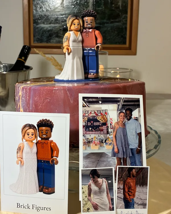 Vytištěná figurka: Morgan & Donovan, na našem ukázkovém dortu