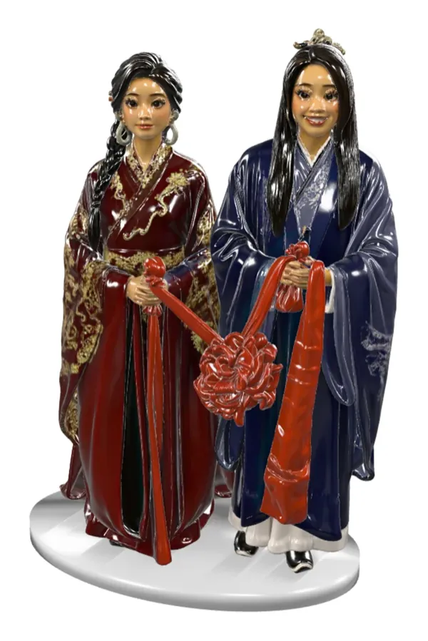 3D náhled figurky: Nicole & Yu Heng, Původní póza